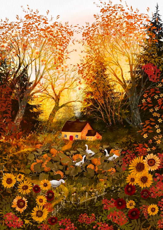 Giclee Fine Art Print  "Pumpkin Patch"