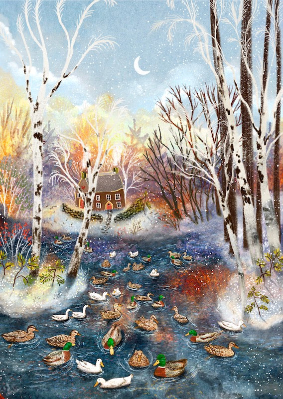 Giclée Fine Art Print "Frosty Day Visitors"