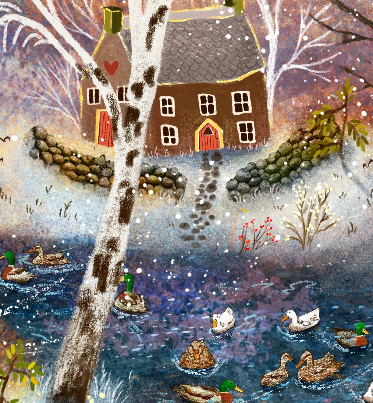 Giclée Fine Art Print "Frosty Day Visitors"