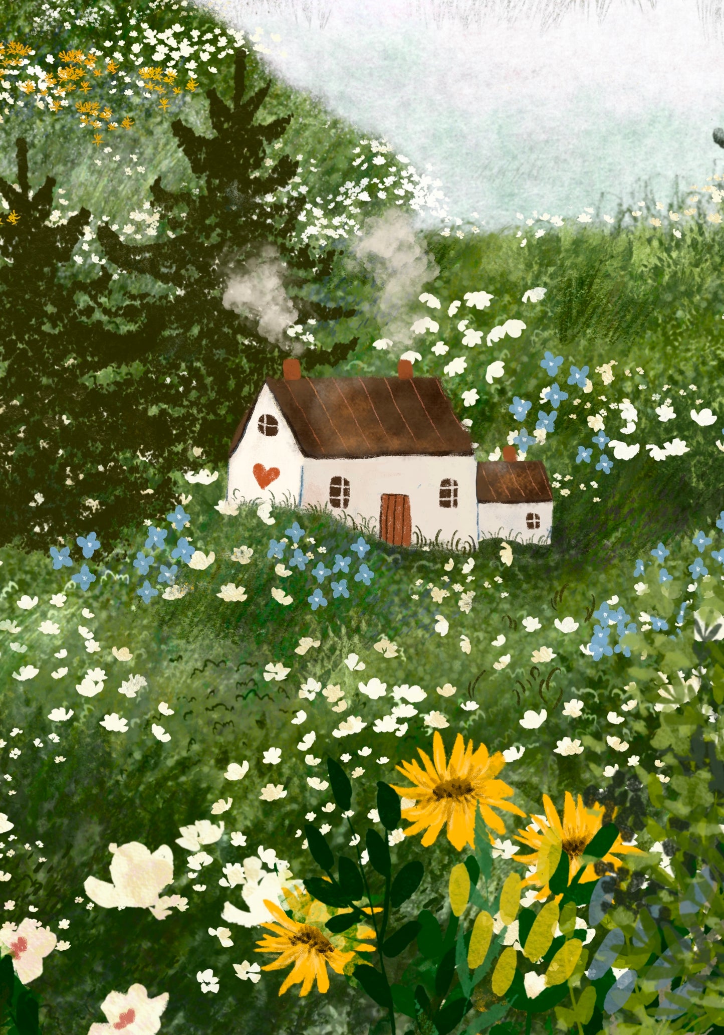 Giclee Fine Art Print "Linden Trees in Bloom"