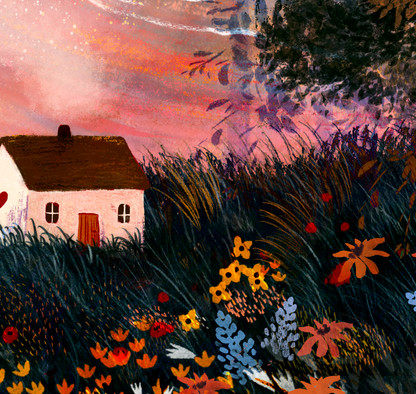 Giclee Fine Art Print "Cottage at Dusk"