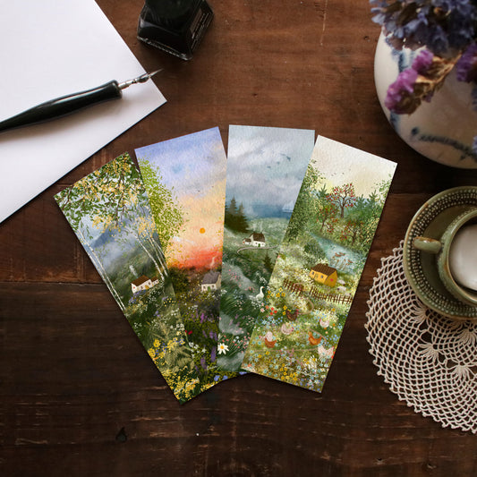 Set of 4 bookmarks "Wildflowers"