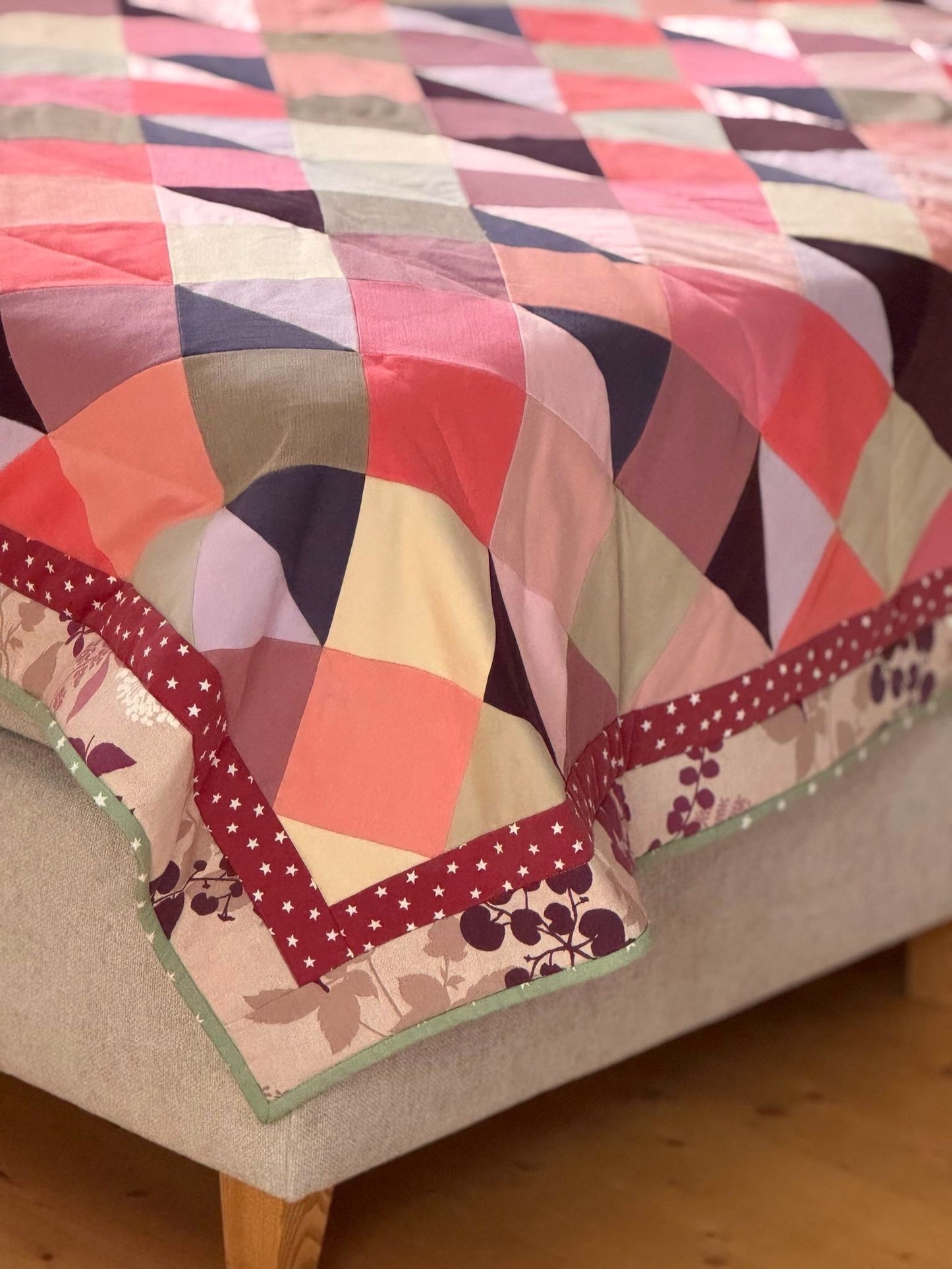 Heirloom Patchwork Blanket "Autumn Leaves"