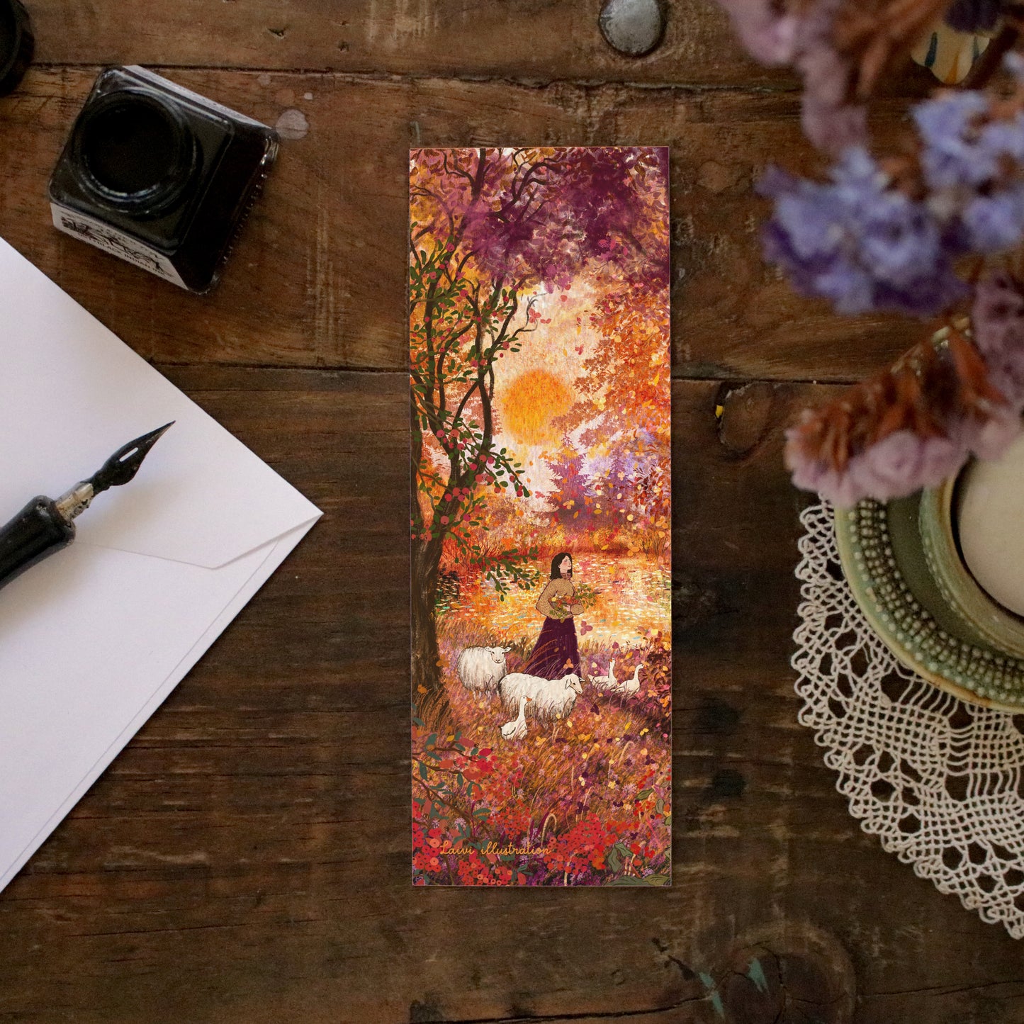 Set of 4 bookmarks "Through the Seasons"