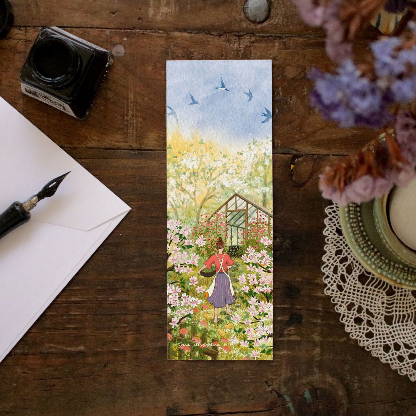 Bookmark "Blooming Spring Garden"