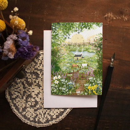 Greeting Card set of 3 "Spring in the Countryside"