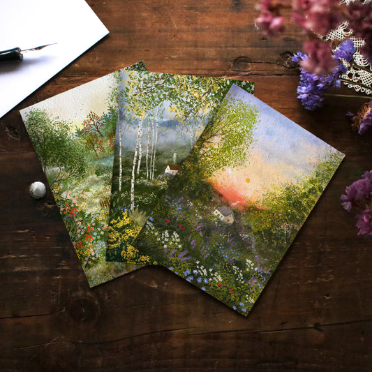 Greeting Cards set of 3 "My Lovely Summer"