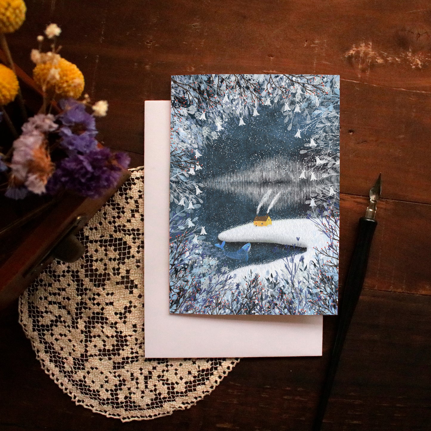 Greeting Card set of 3 "Winter Nights"