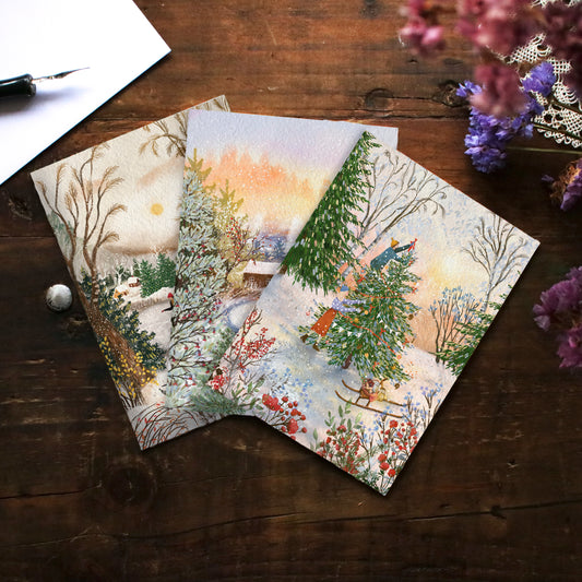 Greeting Card set of 3 "Holiday Light"