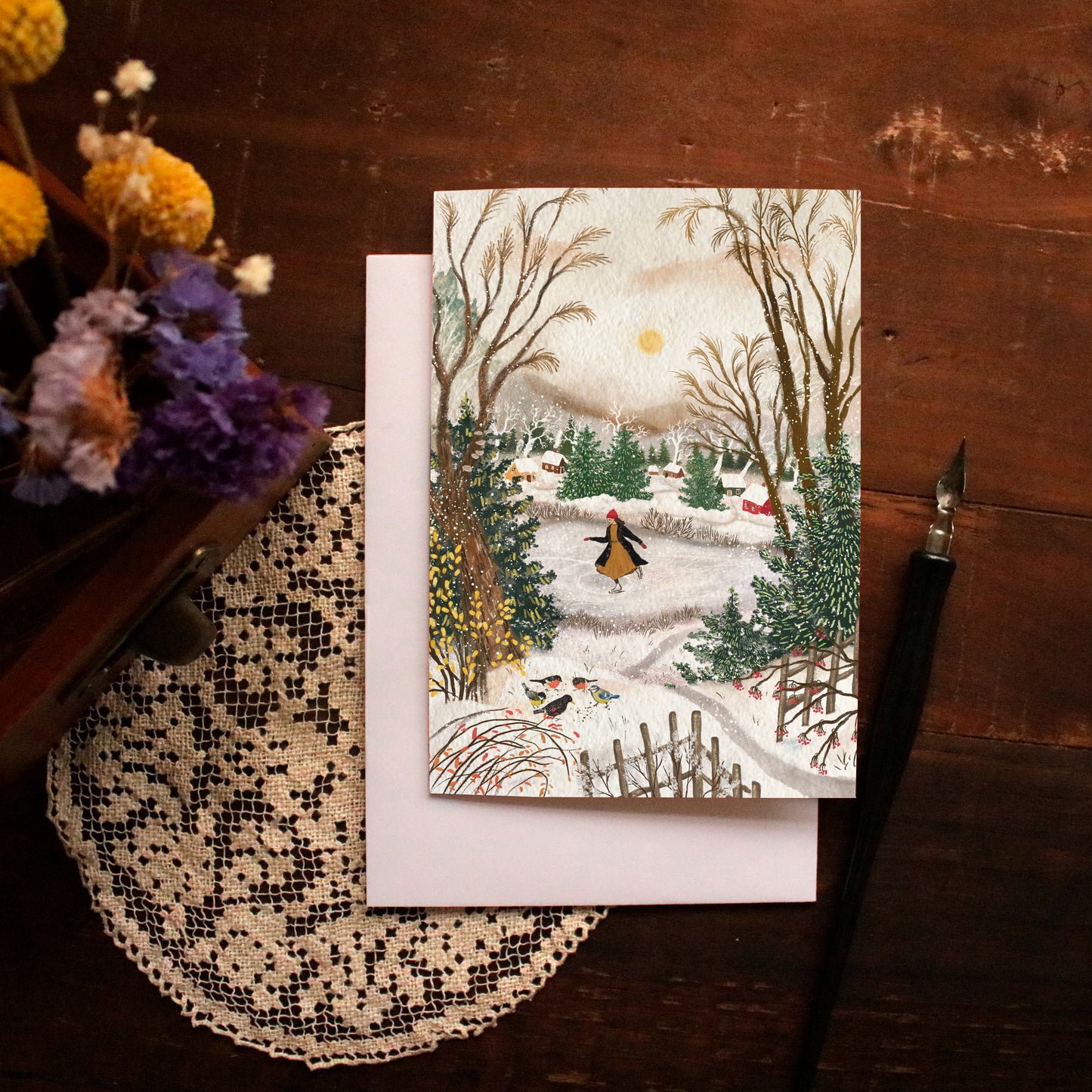 Greeting Card set of 3 "Holiday Light"