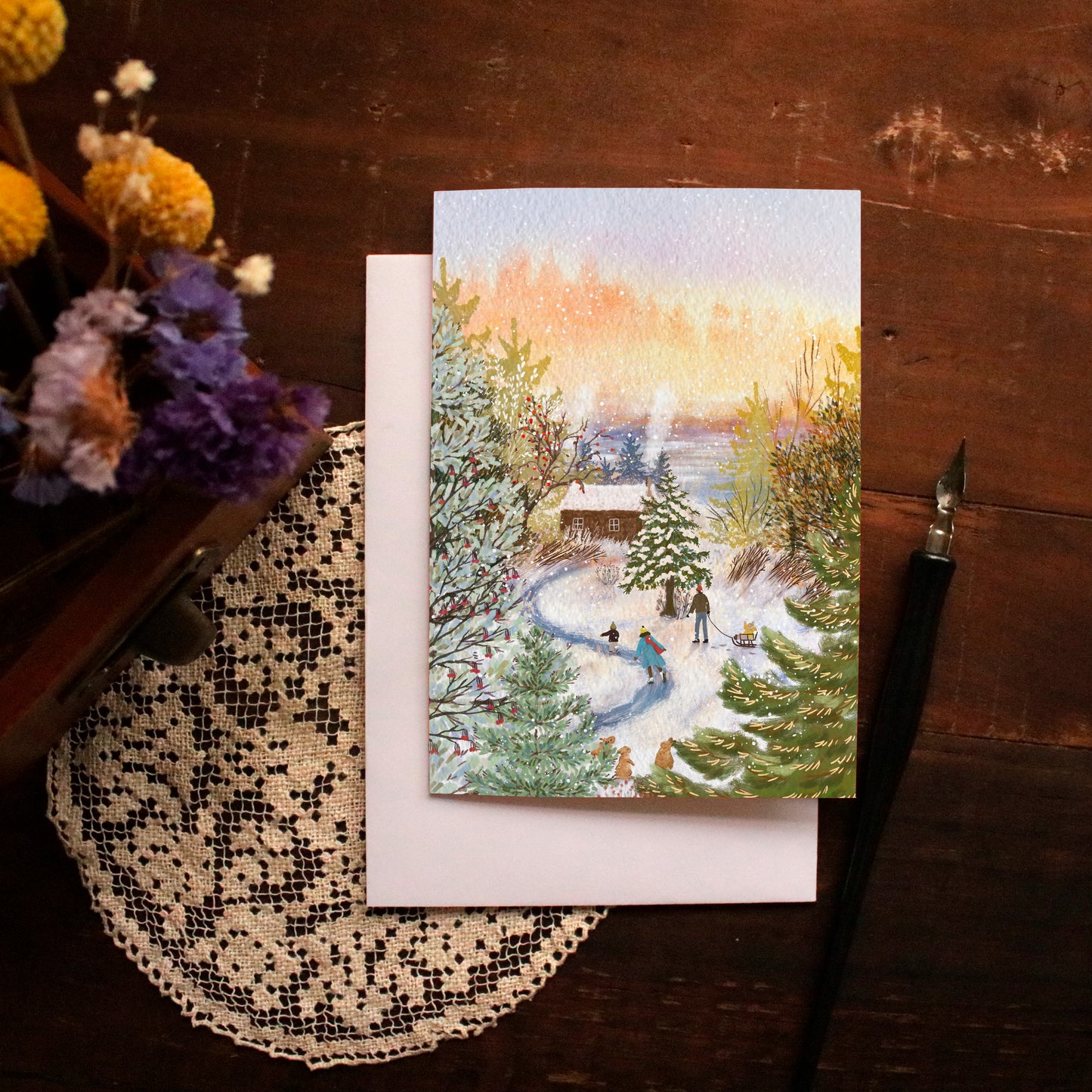 Greeting Card set of 3 "Holiday Light"