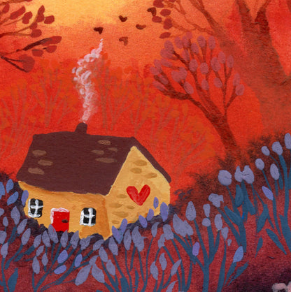 Original painting "Depths of Autumn Woodland"