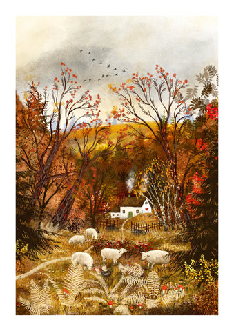 Giclee Fine Art Print  "Fern and Sheep"
