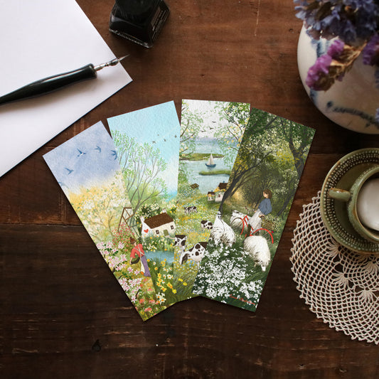 Set of 4 bookmarks "Spring to Summer"