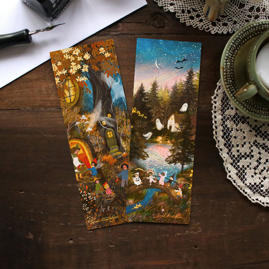 Set of 2 bookmarks "Mystic Magic Night"
