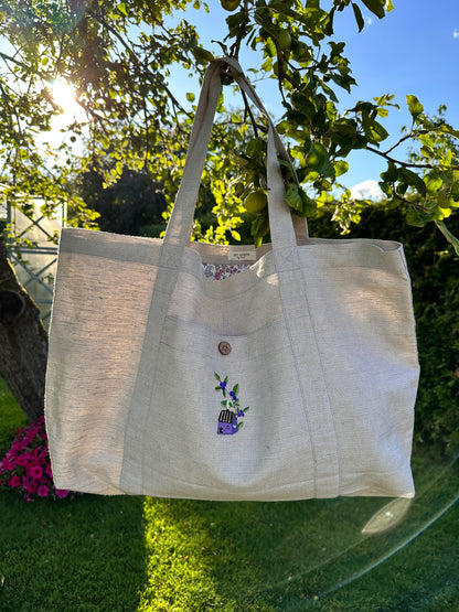 XXL Tote Bag "Blueberry Cottage"