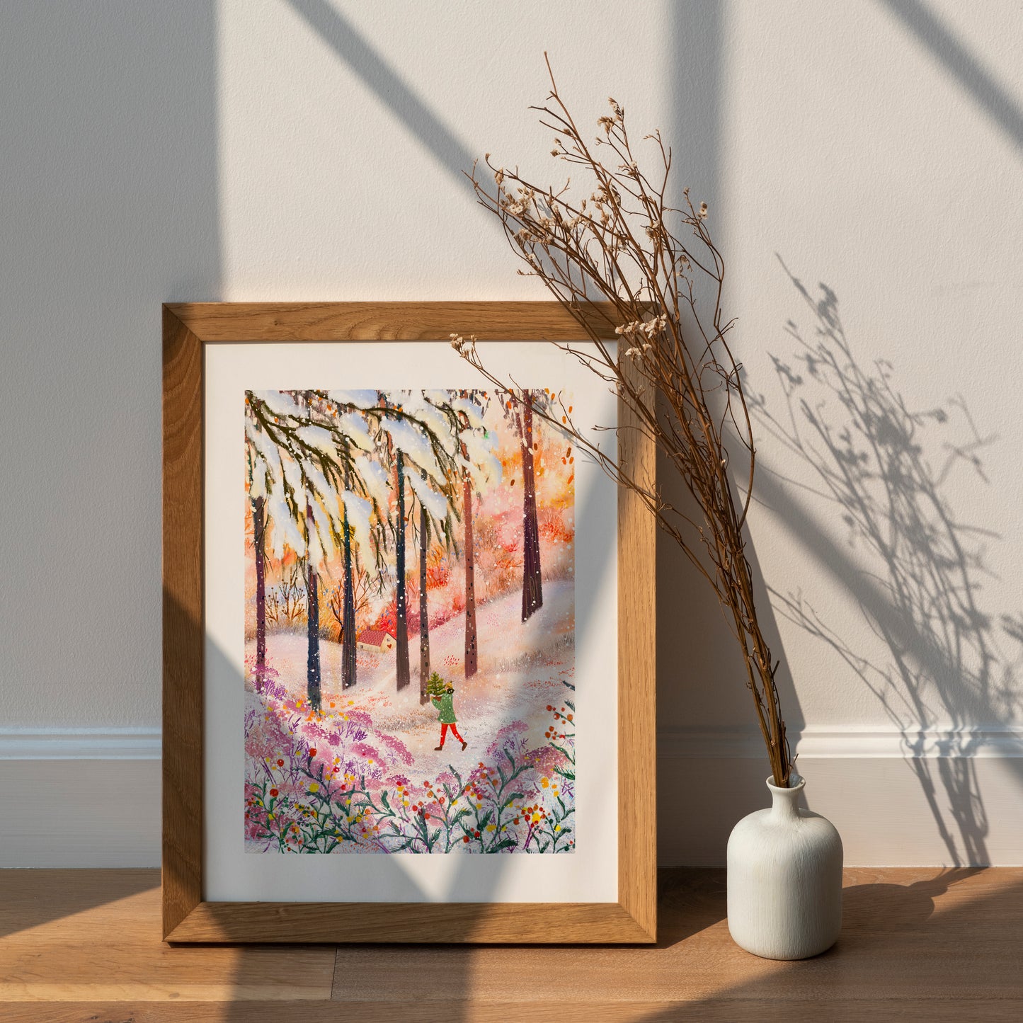 Giclee Fine Art Print  "Coming Home for Christmas"