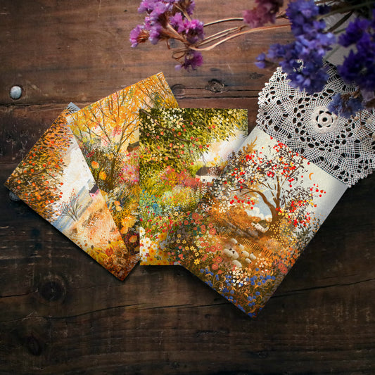 Greeting Card set of 4 "Autumn Days"