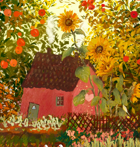Giclee Fine Art Print "Apples and Sunflowers"