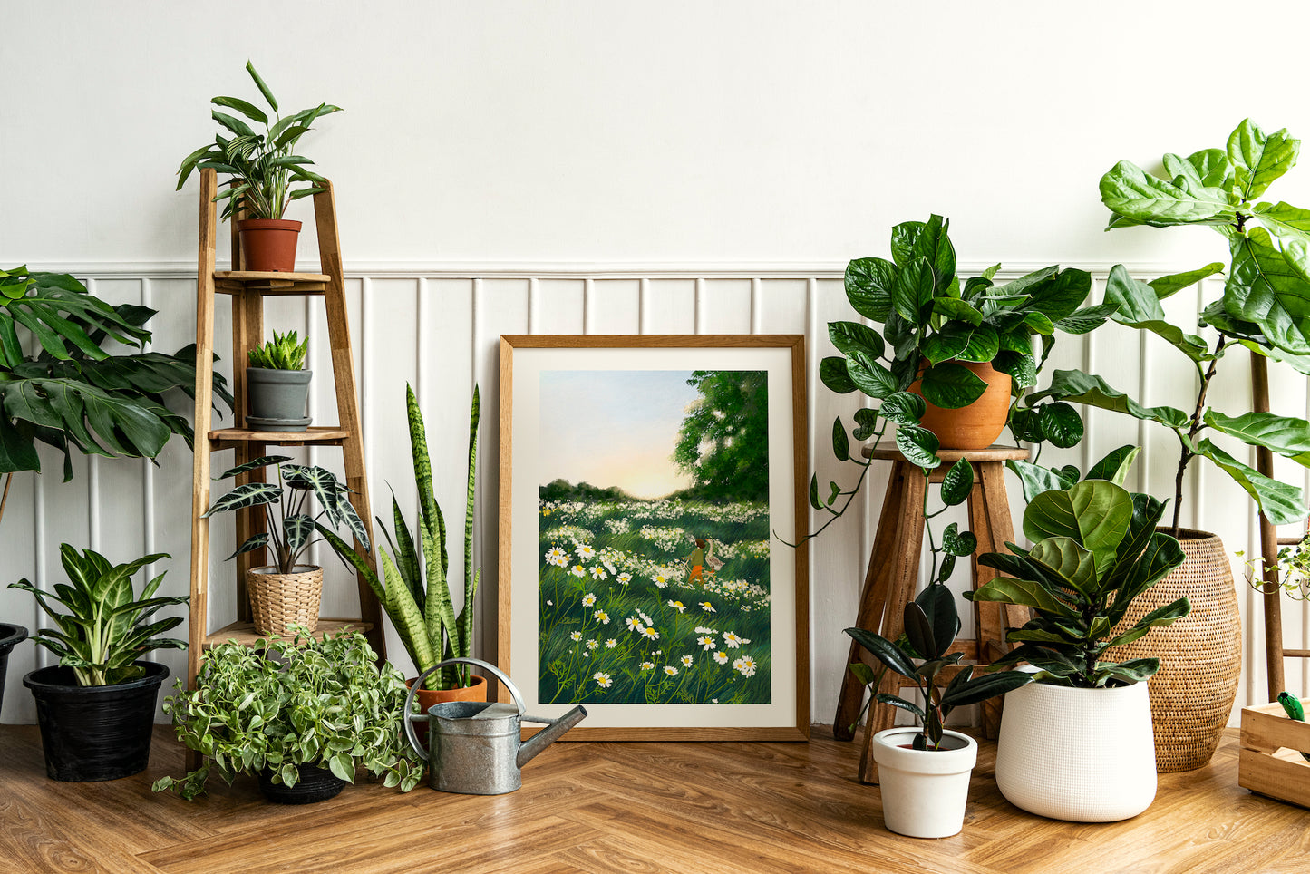 Giclee Fine Art Print  "Chamomile Hill"