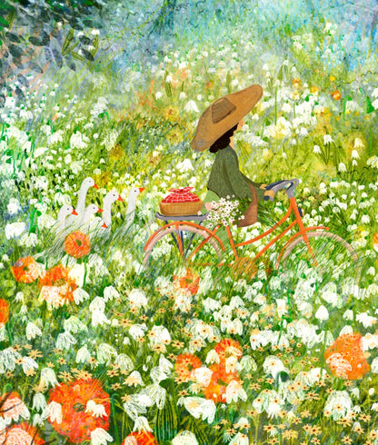 Giclee Fine Art Print "Flowers and Woodland"