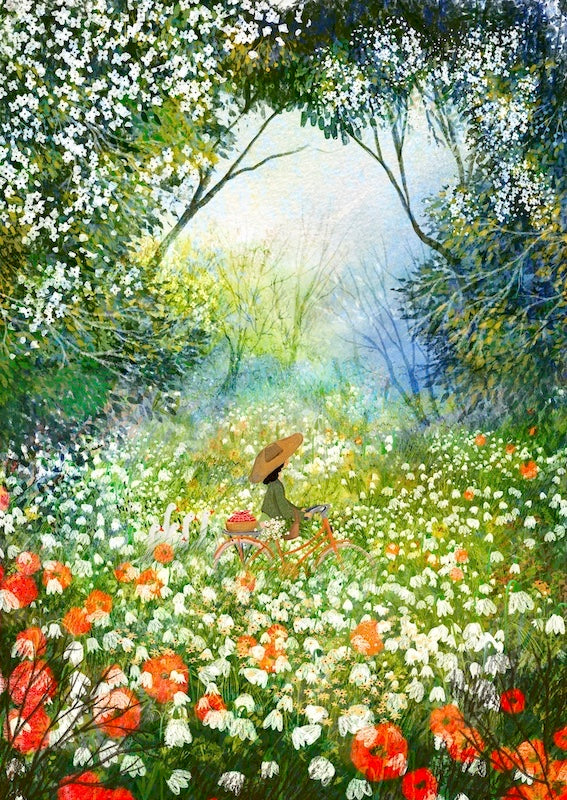 Giclee Fine Art Print "Flowers and Woodland"