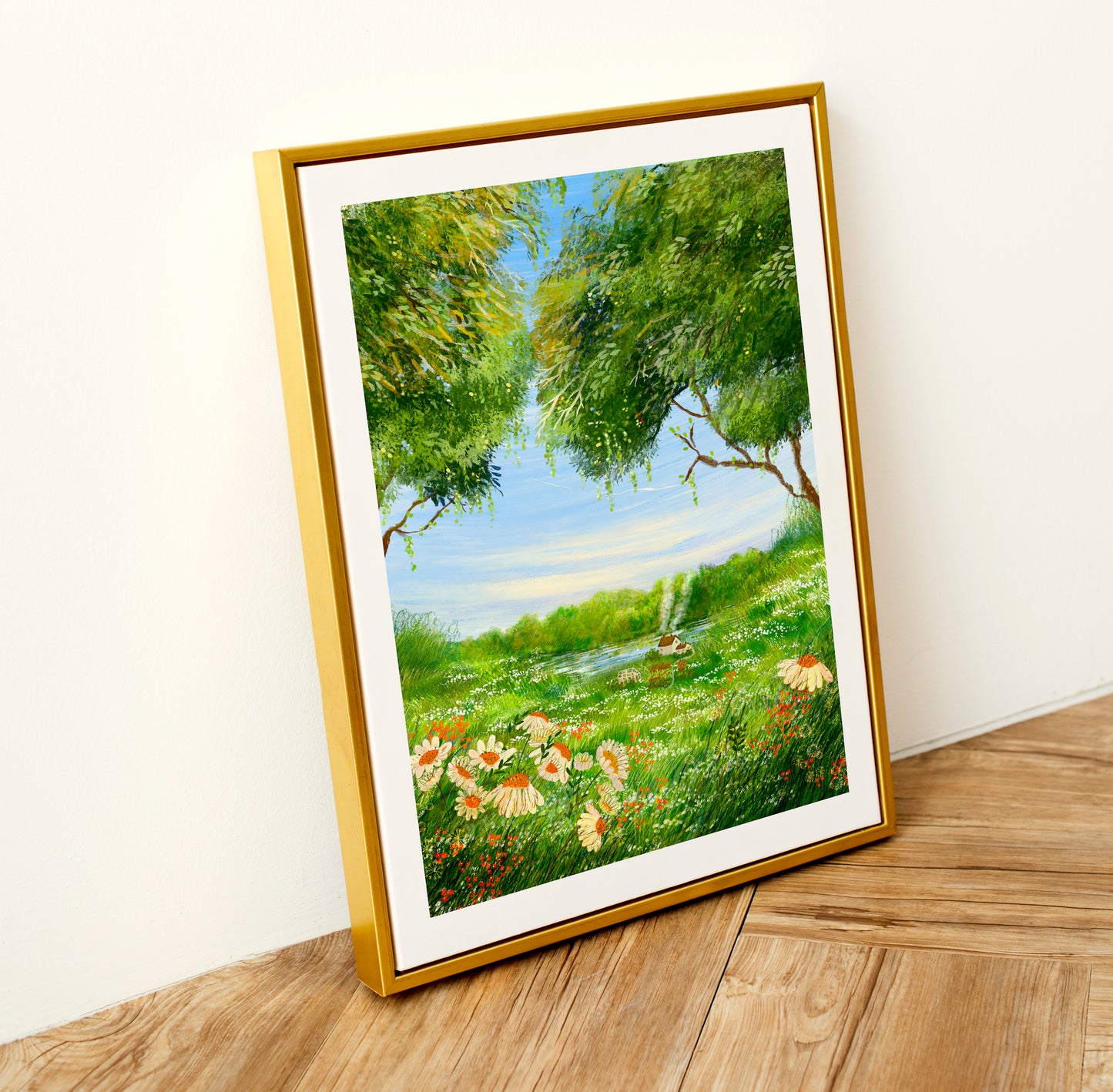 Giclee Fine Art Print "Home on the River Bank"