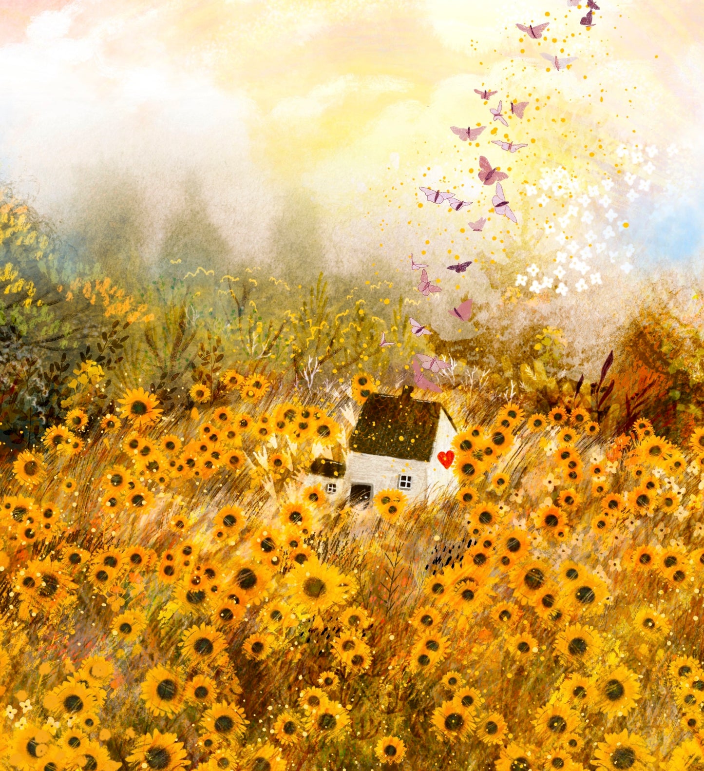 Giclee Fine Art Print "Sunflower Field"