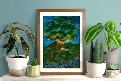 Giclee Fine Art Print "Summer Night Picnic"