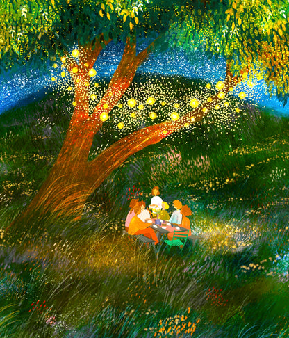 Giclee Fine Art Print "Summer Night Picnic"