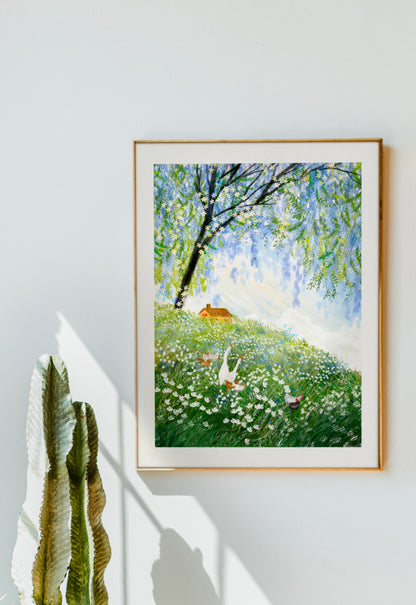 Giclee Fine Art Print "Curious Geese"