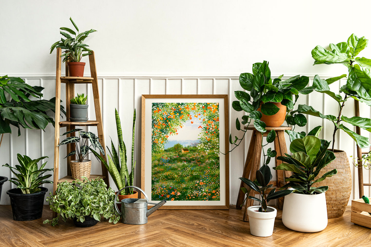 Giclee Fine Art Print "Oranges and Orange Cottage"