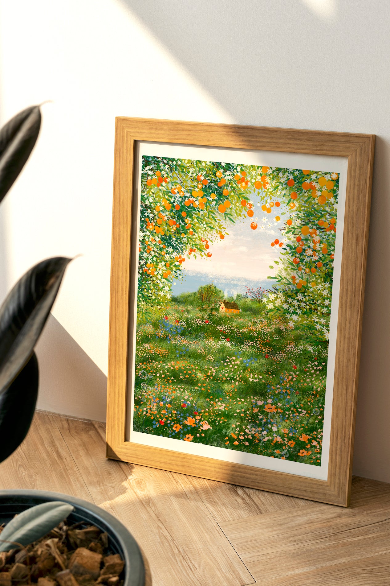 Giclee Fine Art Print "Oranges and Orange Cottage"