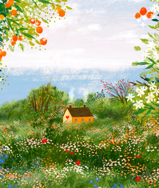 Giclee Fine Art Print "Oranges and Orange Cottage"