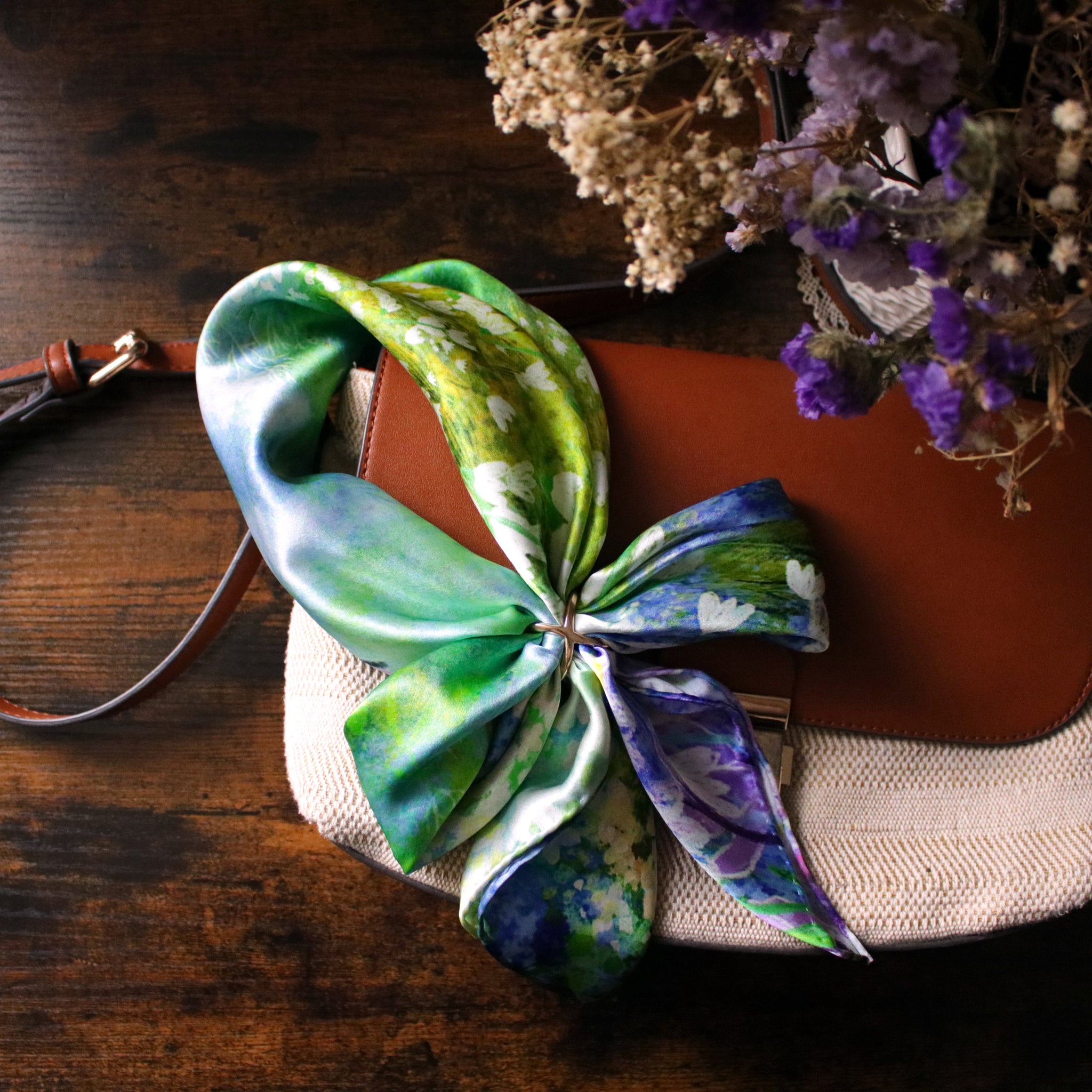 Silk scarf "Spring in Full Bloom"