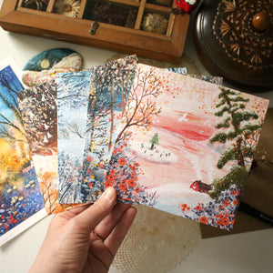 Greeting Card set of 4 "Quiet Snowy Days"