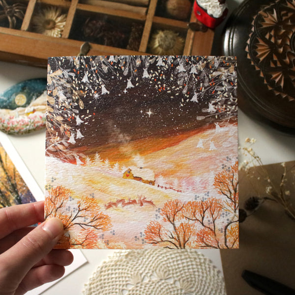 Greeting Card set of 4 "Quiet Snowy Days"