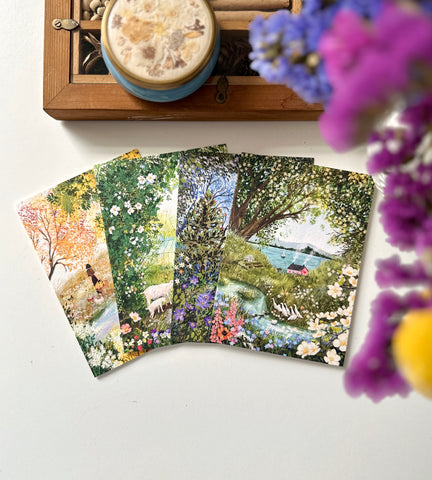 Greeting Cards set "Spring Colours"