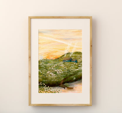 Giclee Fine Art Print "Sunset at Home"