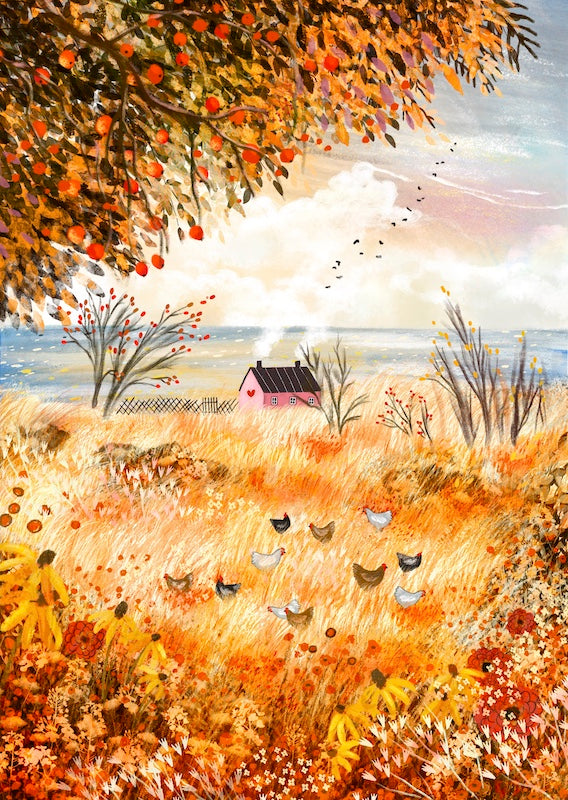 Giclee Fine Art Print "Chickens in my Backyard"