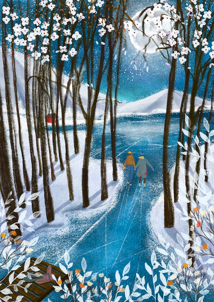Giclée Fine Art Print "Midwinter Ice skating"