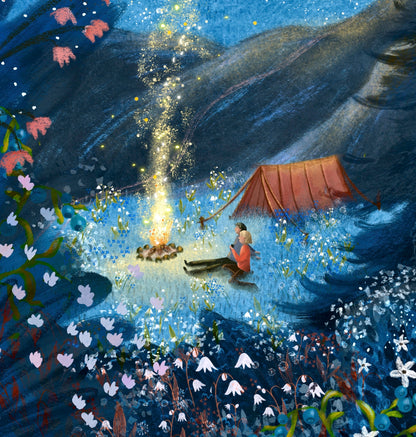 Giclee Fine Art Print "Camping"