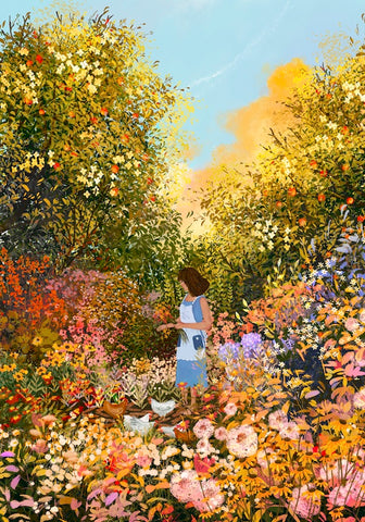 Giclee Fine Art Print "Countryside Garden"
