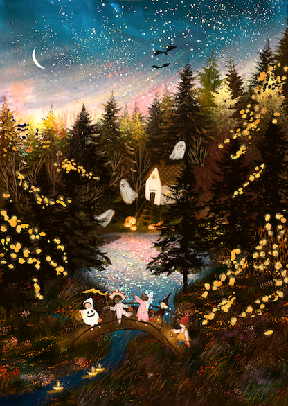 Giclee Fine Art Print  "Mystic Magic Night"