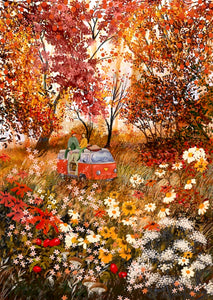 Giclee Fine Art Print  "Autumn Camping"