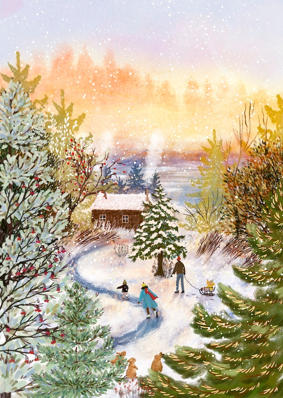 Giclee Fine Art Print  "Frosty Fiery Winter Day"