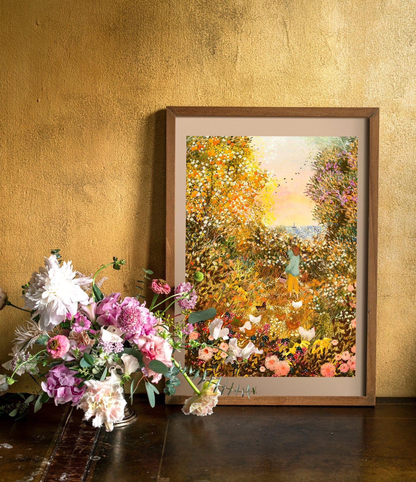 Giclee Fine Art Print "Blackberry picking"